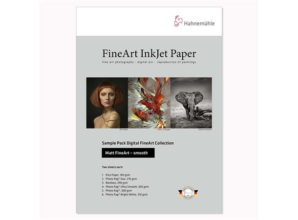 Hahnemühle FineArt Matt Smooth prøver Prøvepakke Matt Smooth 