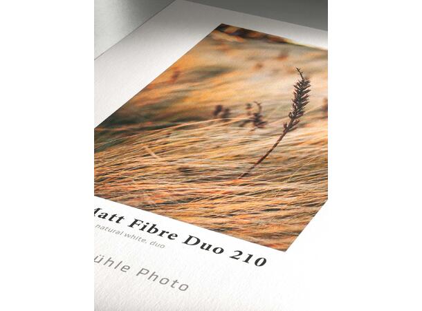 Hahnemühle Photo Matt Fibre Duo 210g 100% a-Cellulose. Tosidig 