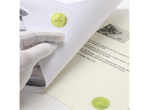 Hahnemühle Certificate of Authenticity A4 (25 ark) og 50 hologram 