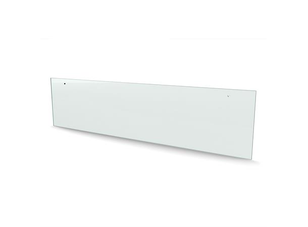 Herdet glass med hull, 6mm, flat 1000x250, 2hull, 100/15, 6mm hull 
