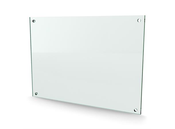 Herdet glass med hull, 8mm, flat 500x350, 4hull, 30/25, 11mm hull 