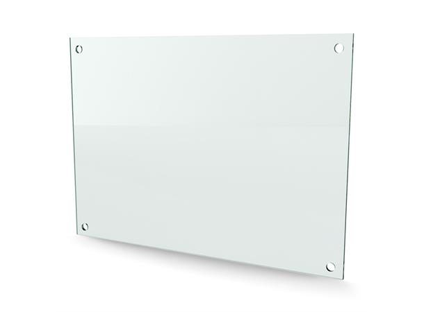 Herdet glass med hull, 4mm, flat 420x297, 4hull, 15/15, 11mm hull 