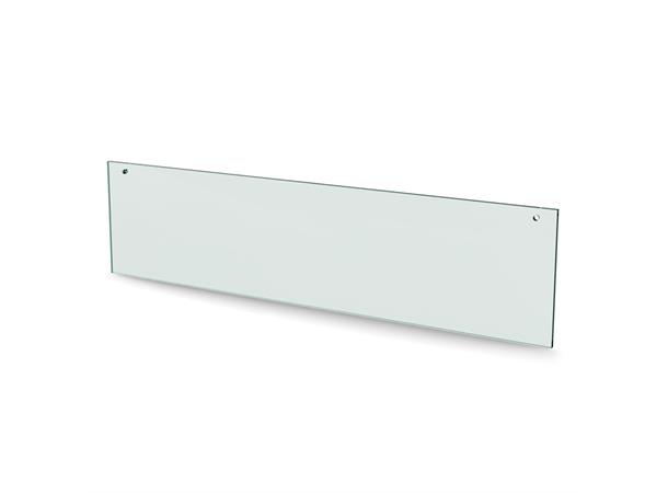 Herdet glass med hull, 6mm, flat 600x150, 2hull, 40/15, 6mm hull 