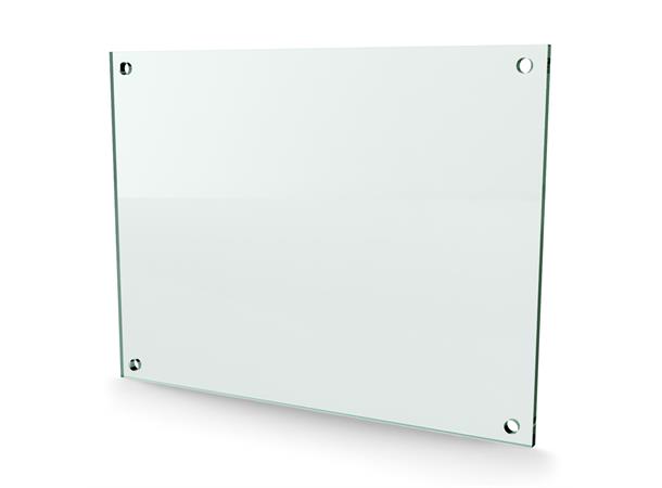 Herdet glass med hull, 8mm, flat 400x300, 4hull, 30/25, 11mm hull 