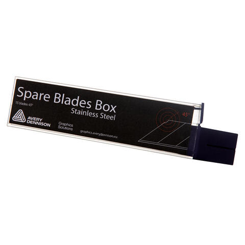 Avery Stainless Steel Spare Blade Box 15 stk 9mm blad 45&#176; i oppbeaveringsboks