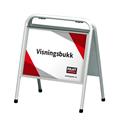 Mini Sign gatebukk A3 hvit liggende