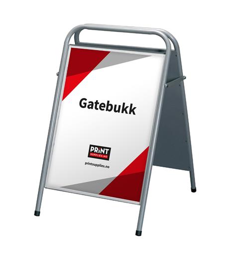 Easy Sign gatebukk 70x100cm sølv