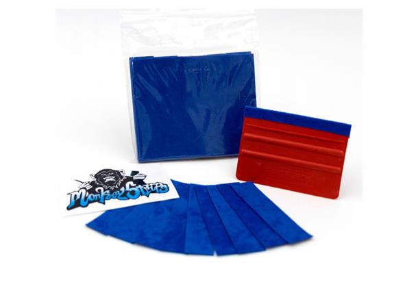Monkey Strips Blue filt til 10cm skrape, 50pk 