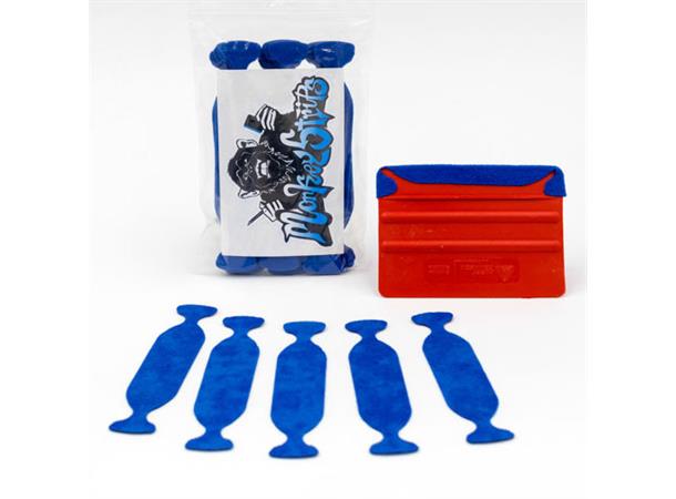 Monkey Strips Cornergame Blue filt til 10cm skrape, 30pk 