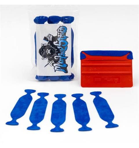 Monkey Strips Cornergame Blue filt til 10cm skrape, 30pk
