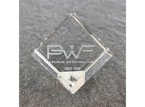 PWF Glass Cube Trophy CC4310 Kinetic Dragonfly Black