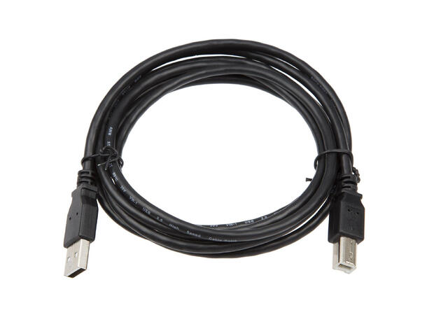 USB-A til USB-B-kabel 5m (sort) 2.0, USB type A, USB type B, PVC