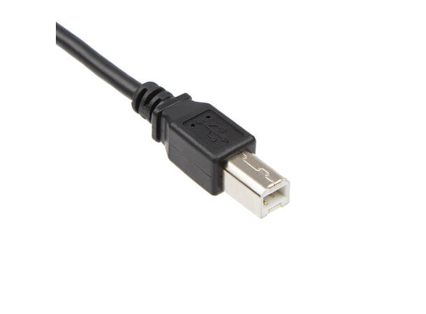 USB-A til USB-B-kabel 5m (sort) 2.0, USB type A, USB type B, PVC