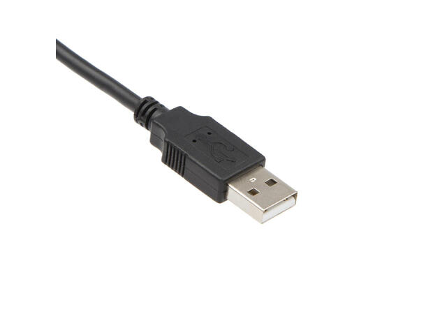 USB-A til USB-B-kabel 5m (sort) 2.0, USB type A, USB type B, PVC 