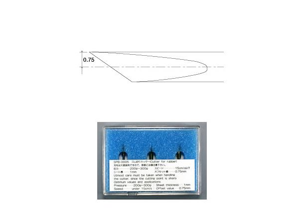 Mimaki Knivblad SPB-0005 For gummi, 3 stk i plastboks 