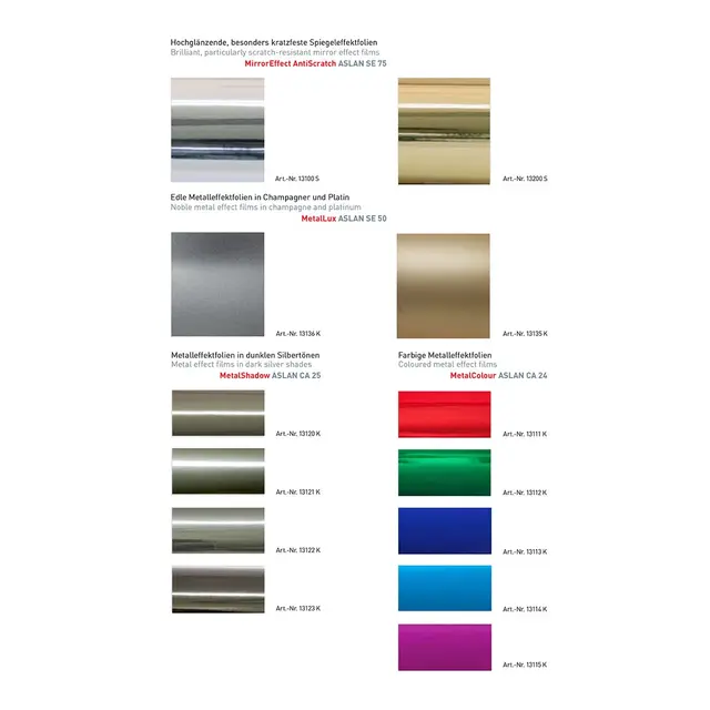 Aslan CA 24 MetalColour 140mic 