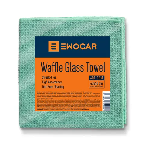 Ewocar Waffle Glass Towel 400g 40x40cm