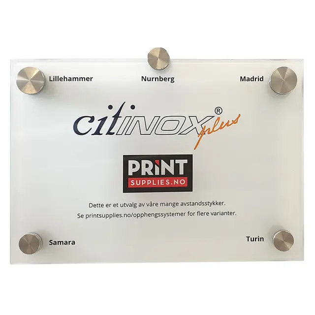 Citinox Plus Demoplate 210x148 mm med 5 avstandsstykker 