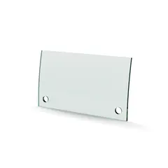 Herdet glass med hull, 4mm, kurvet 170x100, 2hull, 21/16, 11mm hull