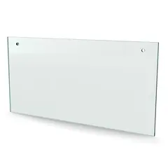 Herdet glass med hull, 4mm, flat 297x150, 2hull, 40/15, 5mm hull