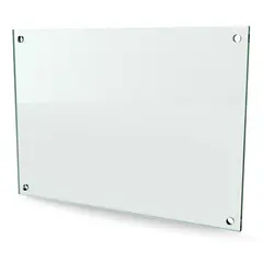 Herdet glass med hull, 8mm, flat 420x297, 4hull, 30/25, 11mm hull