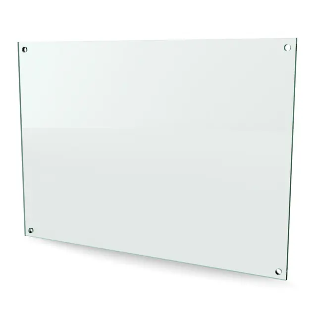 Herdet glass med hull, 8mm, flat 594x420, 4hull, 30/25, 11mm hull 