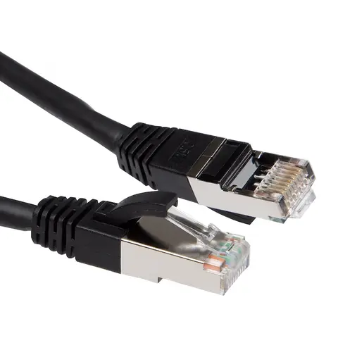 Nettverkskabel Cat6a 10m sort RJ45