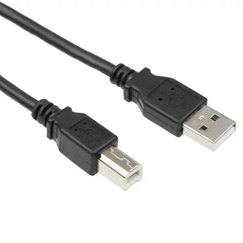 USB-A til USB-B-kabel 5m (sort) 2.0, USB type A, USB type B, PVC