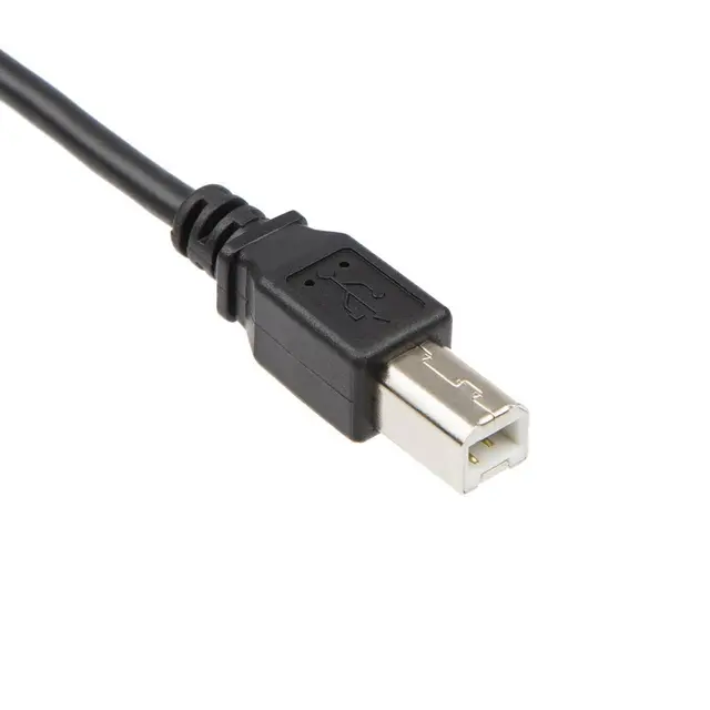 USB-A til USB-B-kabel 5m (sort) 2.0, USB type A, USB type B, PVC 