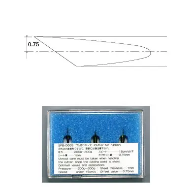 Mimaki Knivblad SPB-0005 For gummi, 3 stk i plastboks